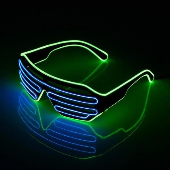 LED akiniai keliomis spalvomis LED akiniai keliomis spalvomis