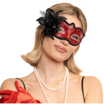 Raudona venecijos kaukė