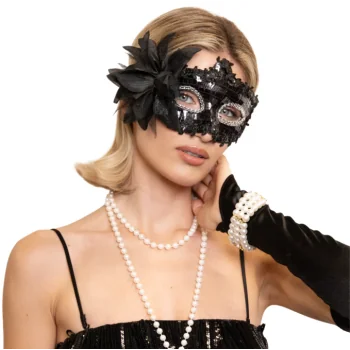 Juoda venecijos kaukė su...